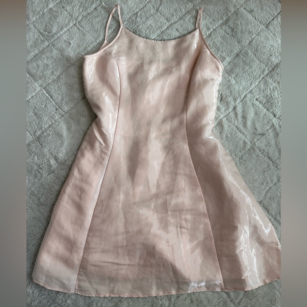 Fancy pink mini dress